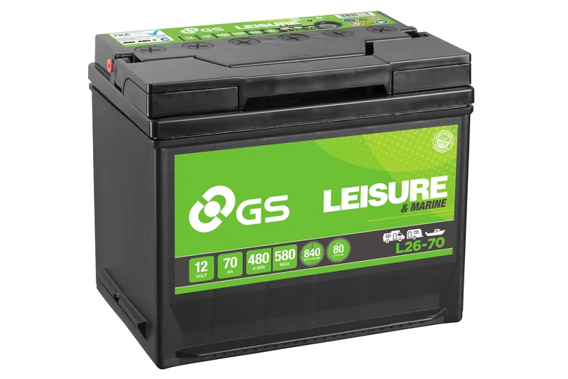 GS L26-70 12V 70Ah 480 CCA Leisure, Caravan & Motor Home Battery - Image 1