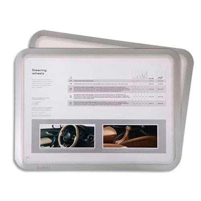 Tarifold 193950 – Pack of 2 Magnetic Frames Adhesives, A3, Silver