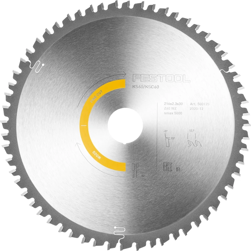 Festool Saw blade WOOD FINE CUT HW 216x2,3x30 W60