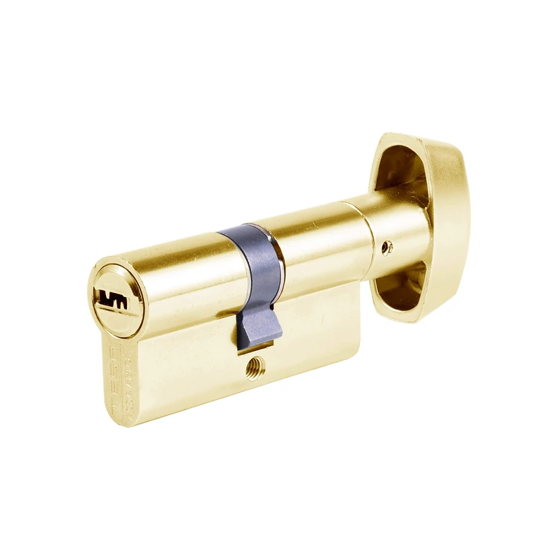 Tesa Assa Abloy T65B4060L, Security Cylinder, T60, Long Level, Key-Button, Brass, 40 x 60 mm