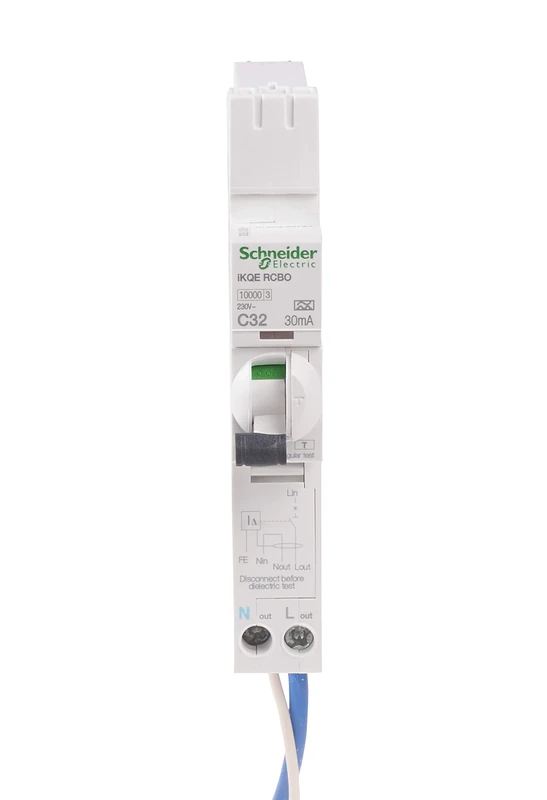 Schneider Electric - Acti 9, iKQE RCBO, Earth Leakage Circuit Breaker, 1P + N, 32A, 30mA, 10000 A, SEE132C03