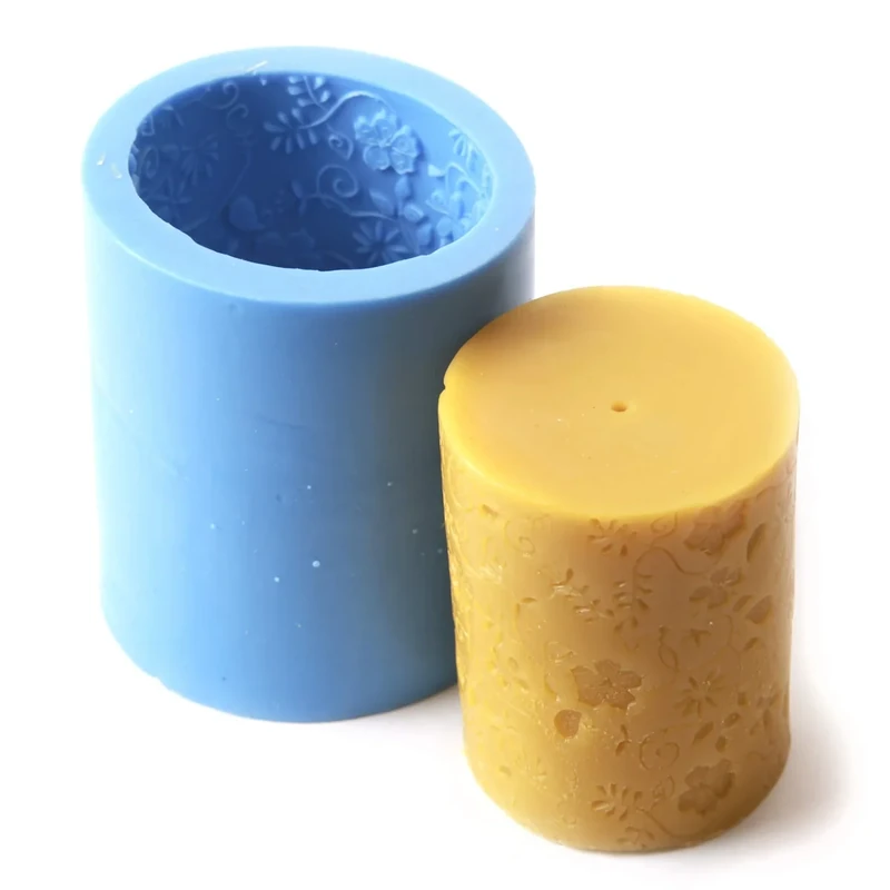 World Of Moulds | Flocked Cylinder Extra Large Silicone Mould x 5