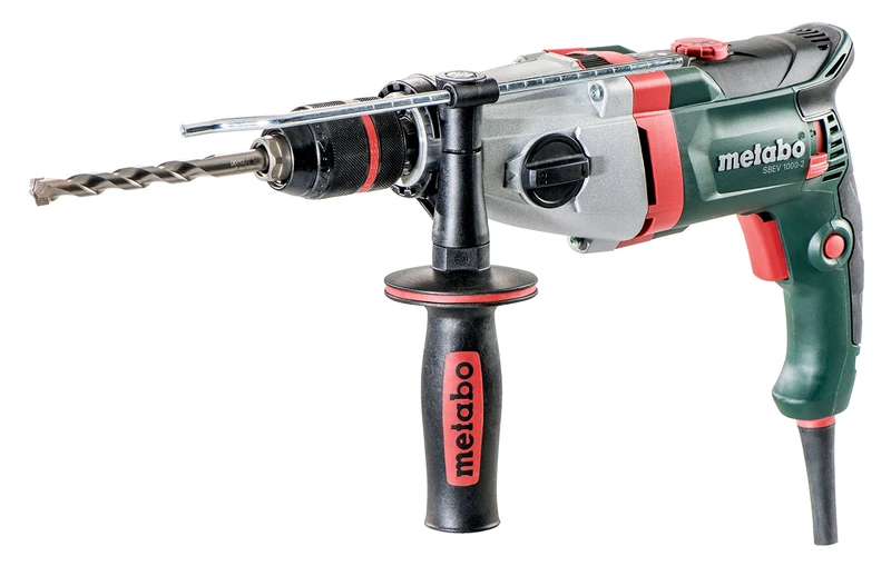 Metabo Hammer Drill SBEV 1000-2 - 600783500 - with Constant Speed Under Load for Versatile Drilling - 4 m Cable Length