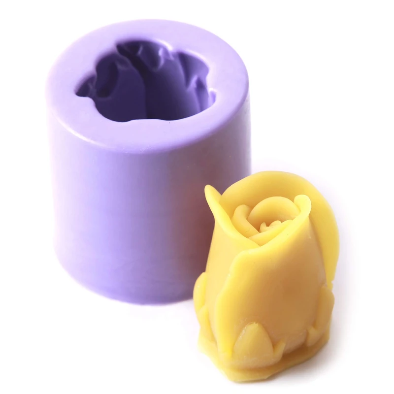 World Of Moulds | Deep Rose Bud Silicone Mould x 5