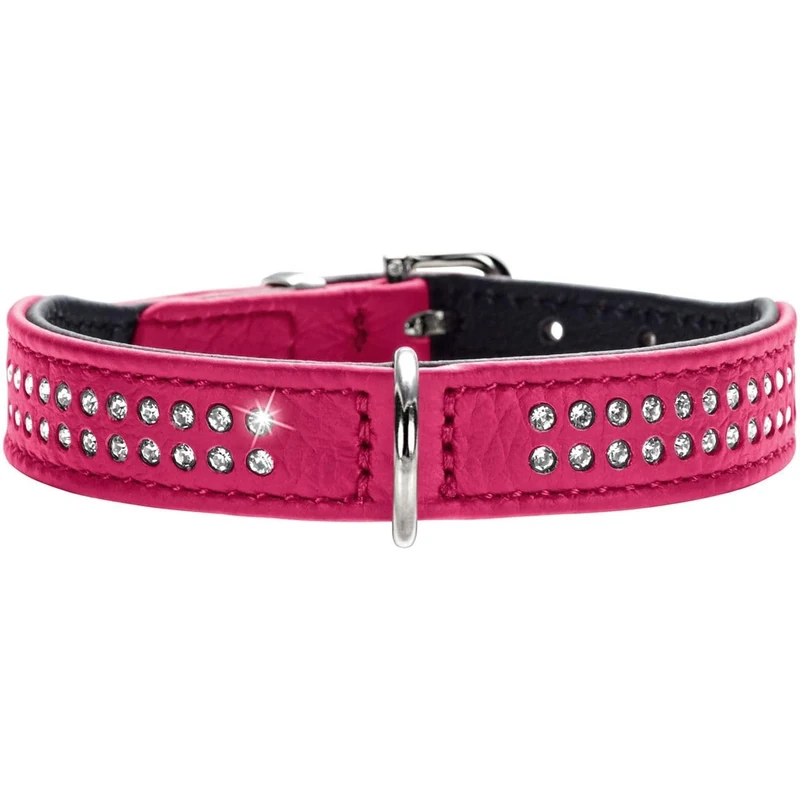 Hunter Dog Collar Nappa Leather Diamond Petit