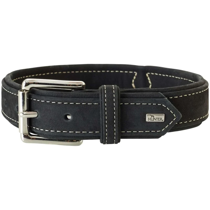 Hunter Dog Collar Hunting, 40 Black Leather