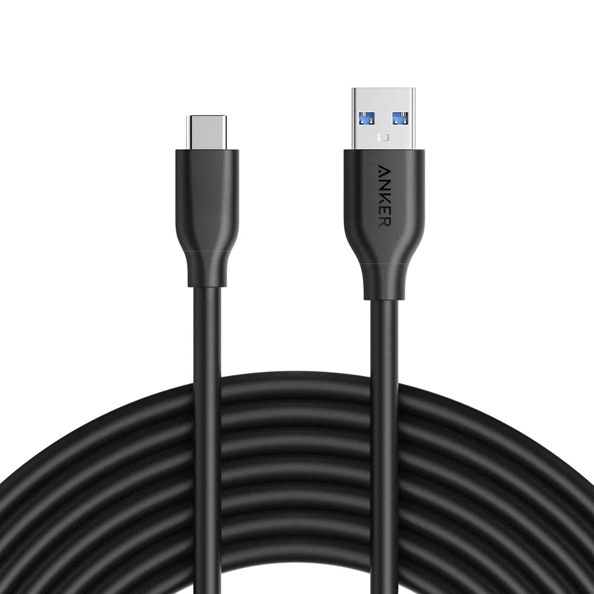 Anker USB C Cable, Powerline USB 3.0 to USB C Charger Cable (10ft) with 56k Ohm Pull-up Resistor for Samsung Galaxy Note 8, S8, S8+, S9, Oculus Quest, Sony XZ, LG V20 G5 G6, HTC 10 and More
