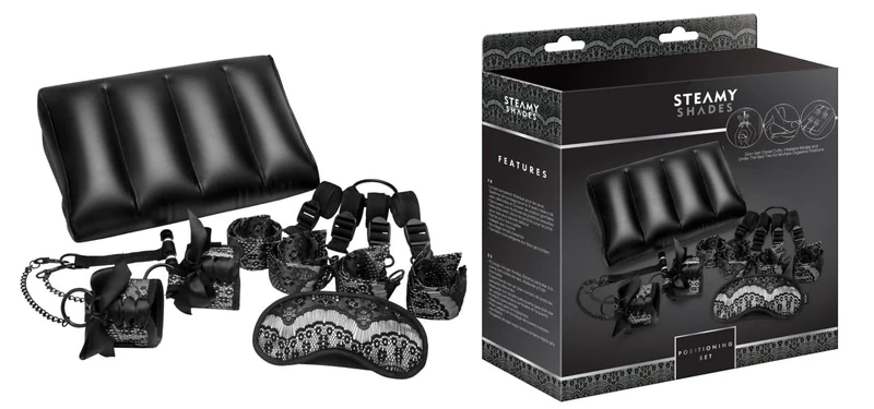 STEAMY SHADES Positioning Set Black/Silver One Size