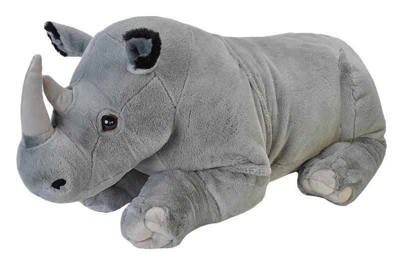 Wild Republic Jumbo Rhino Giant Plush Soft Toy, Gifts for Kids, 76 cm, 30"