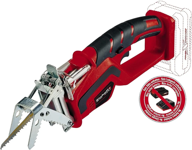 Einhell Power X-Change 18V Cordless Pruning Saw - Small, Lightweight Hand-Held Pruner for Cutting Branches, Trimming Bushes - GE-GS 18 Li Solo Electric Branch Saw Cordless (Battery Not Included)