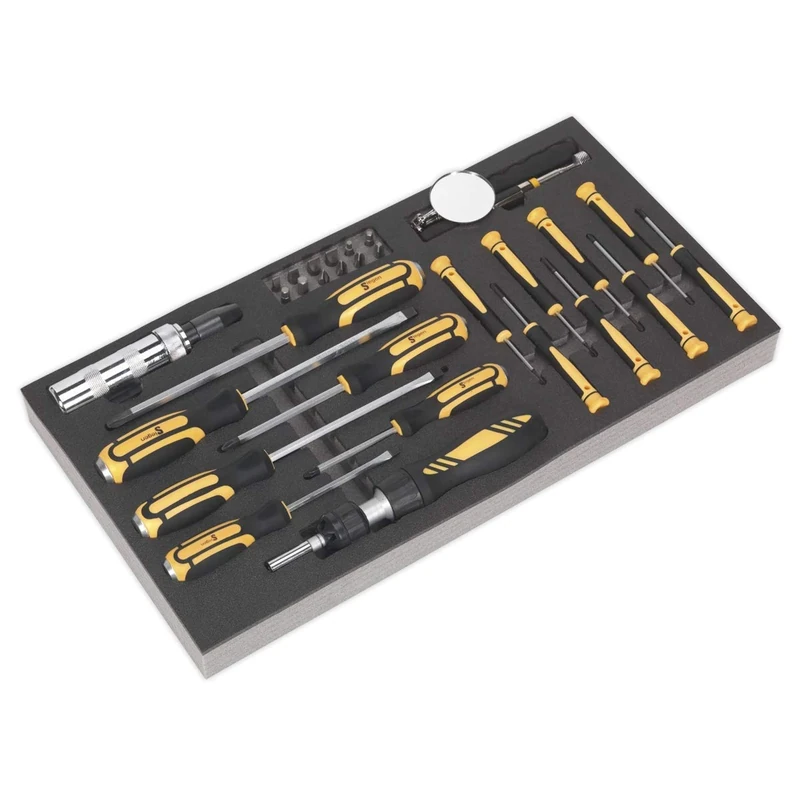 Siegen S01128 36pc Screwdriver Set with Tool Tray