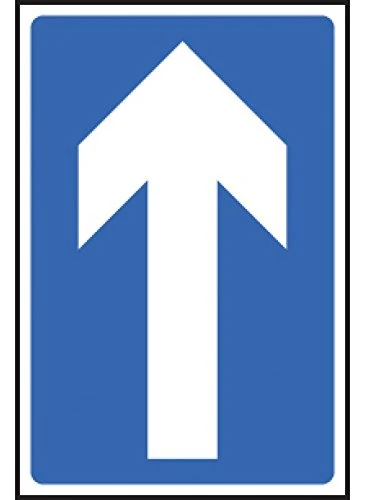 Caledonia Signs 57731 one Way Traffic Class R2 Permanent, 3 mm Aluminium Composite, 300 mm x 450 mm