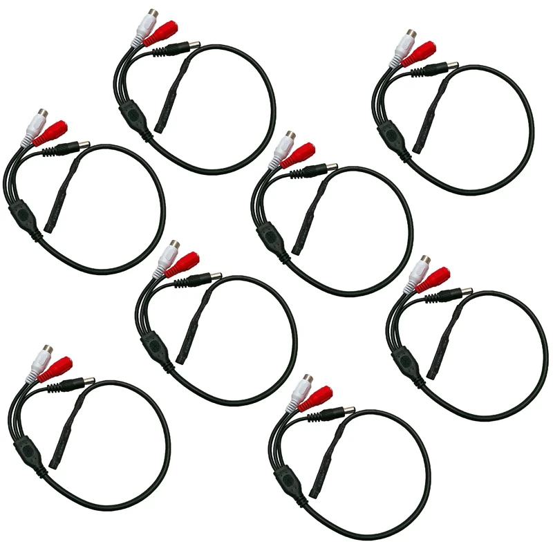 SpyCameraCCTV 8 Pack of CCTV Security Camera Inline Audio Microphone with Loop Through Power - Image 1