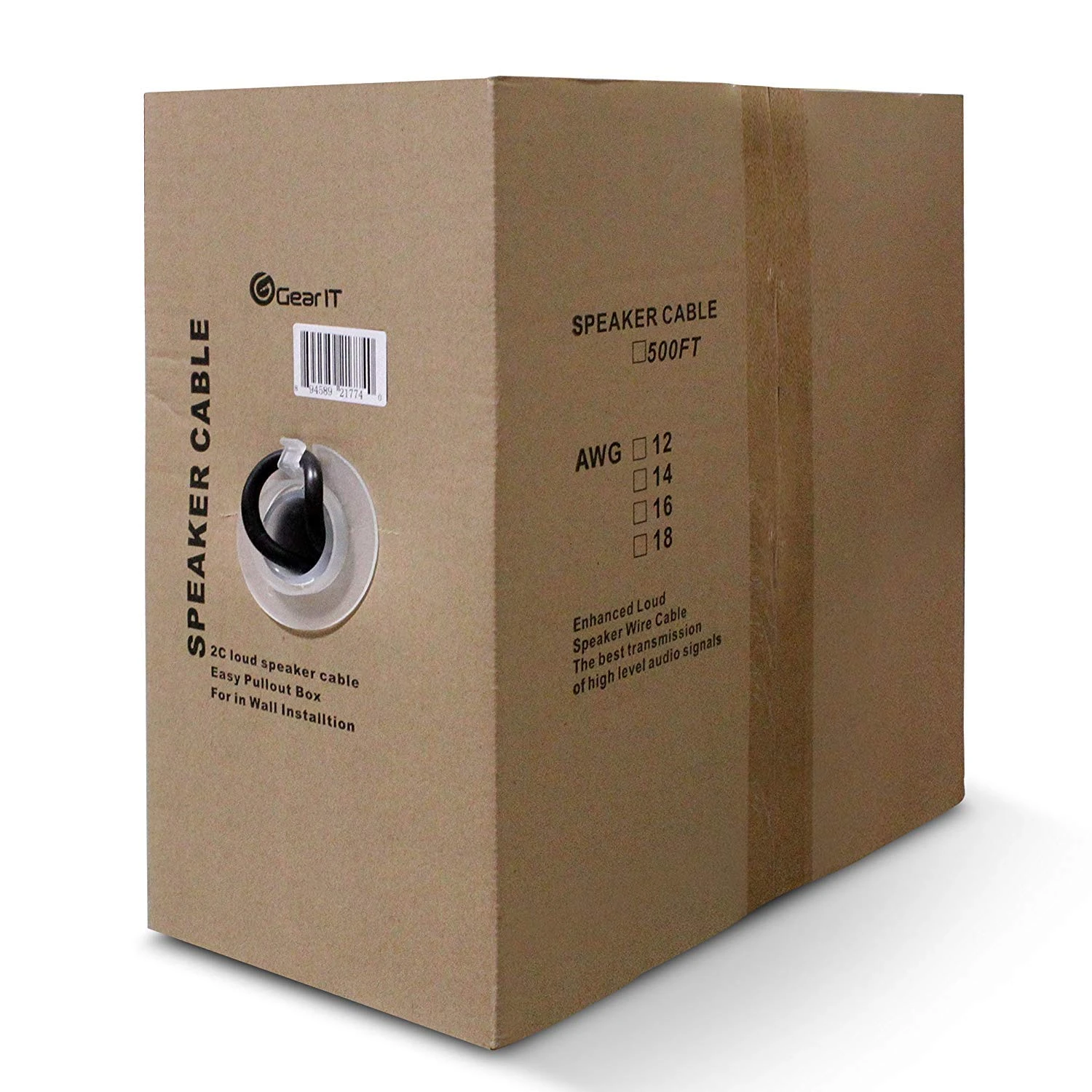 GearIT Outdoor Speaker Wire OFC 2x1.5mm≤ (152.4 Meters - Black) Oxygen-Free Copper - Hi-Fi Audio Cable for Direct Burial in Ground/In-Wall / CL3 CL2 Rated / 2-Conductors - 16 Gauge AWG, 500 Feet