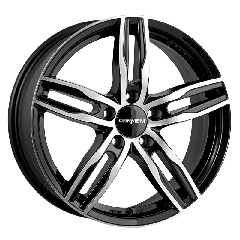 Carmani CA146516F145BP Bolt Circle 5.00 x 108.00 Offset 45 Hub Centering 63.40 Design 14 Paul, Black Polish