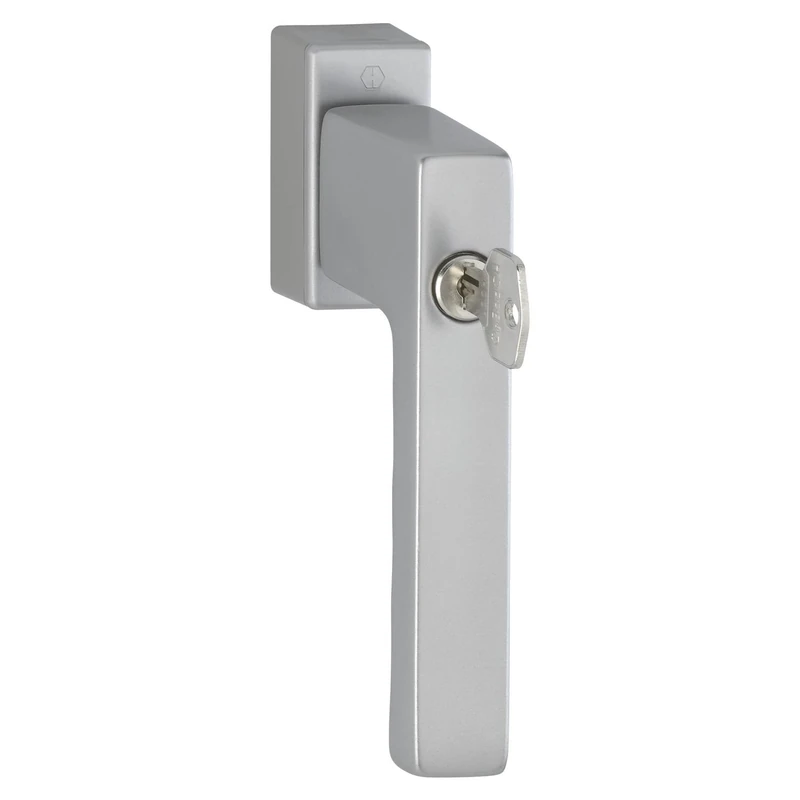 HOPPE TOULON Secustik lock cylinder window handle, VK 32-42 mm, anodized silver, 1 piece