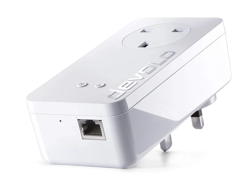 Devolo 9831 Dlan 550+ Wi-Fi Add-On Powerline Adapter (Powerline Speeds Up To 500 Mbps, Easy Installation, Pass-Thru Socket, Wi-Fi Move Technology, Whole Home Wi-Fi)