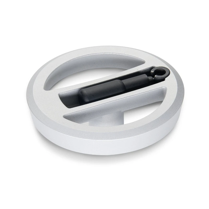 Ganter Standard Elements Spoke Wheels with Rotating Push Back Recliner Handle Pack of 1, Silver, RAL 9006, Structure Matt, GN 924.3 125 B14/R Sr