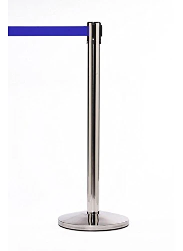 Caledonia Signs 59027 Retractable Post Mounted Barrier, Blue
