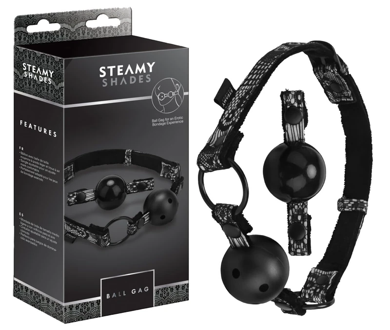Steamy Shades Ball Gag Black