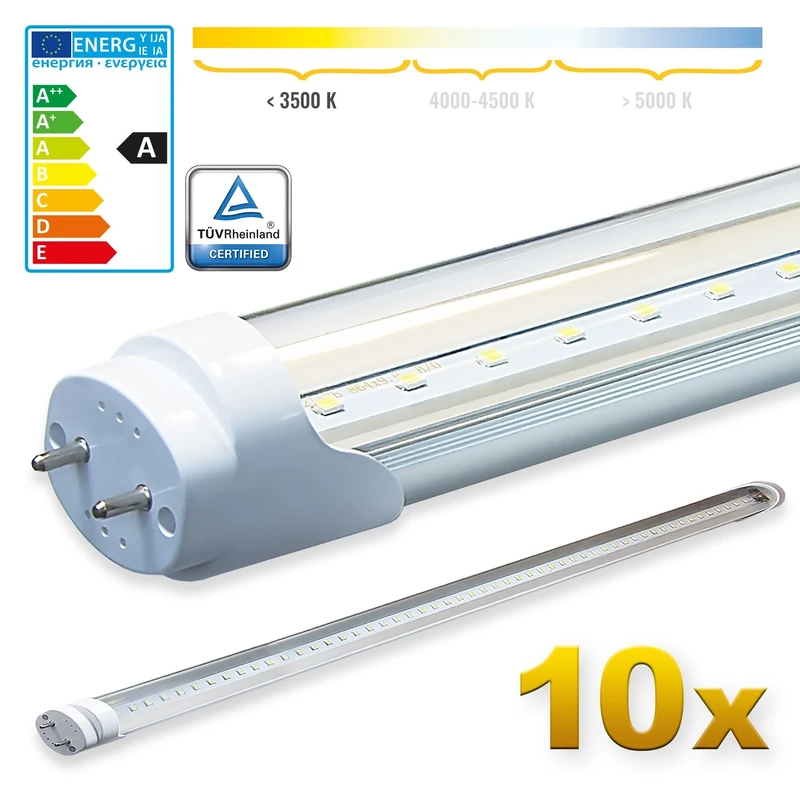 A&G LED Tube, G13, 18 W, Warm White