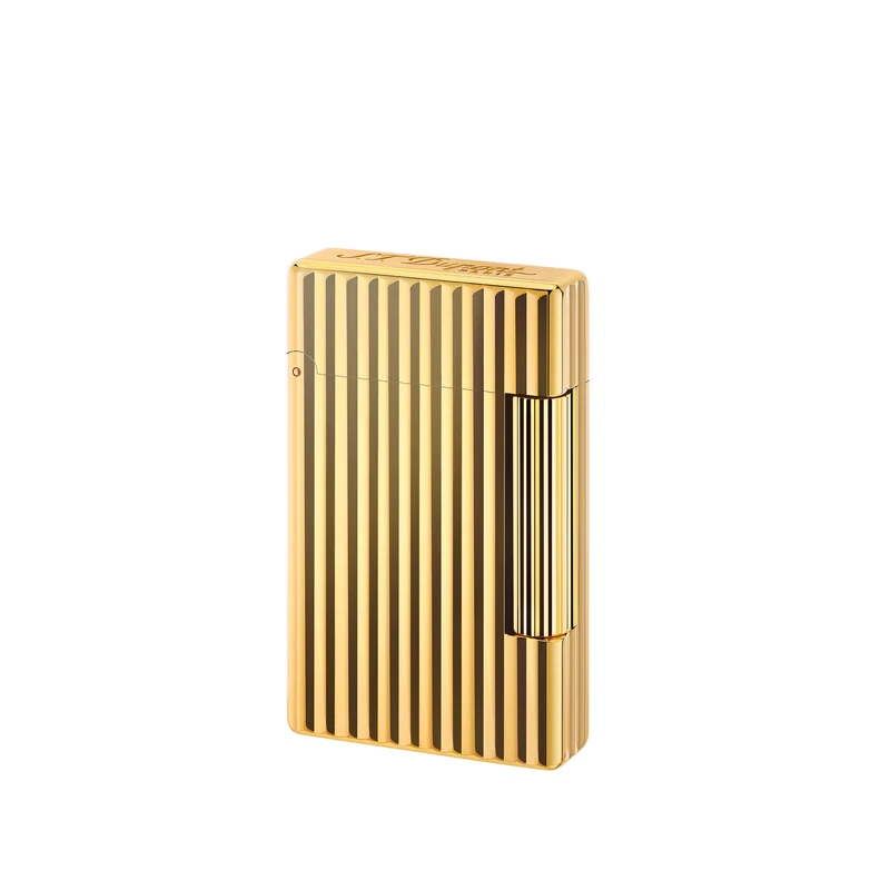 S.T. Dupont D-020803 Initial Lighter - Golden Bronze Lines - Image 1