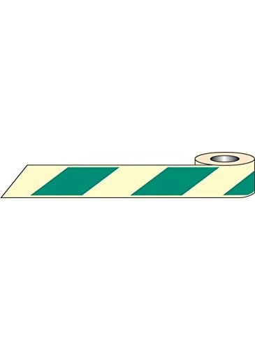 Caledonia Signs 58648 Photo luminescent Tape, 10000 mm x 80 mm, Green/White