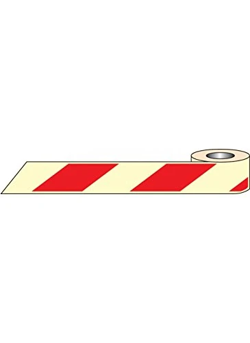 Caledonia Signs 58641 Photo luminescent Tape, 10000 mm x 40 mm, Red/White