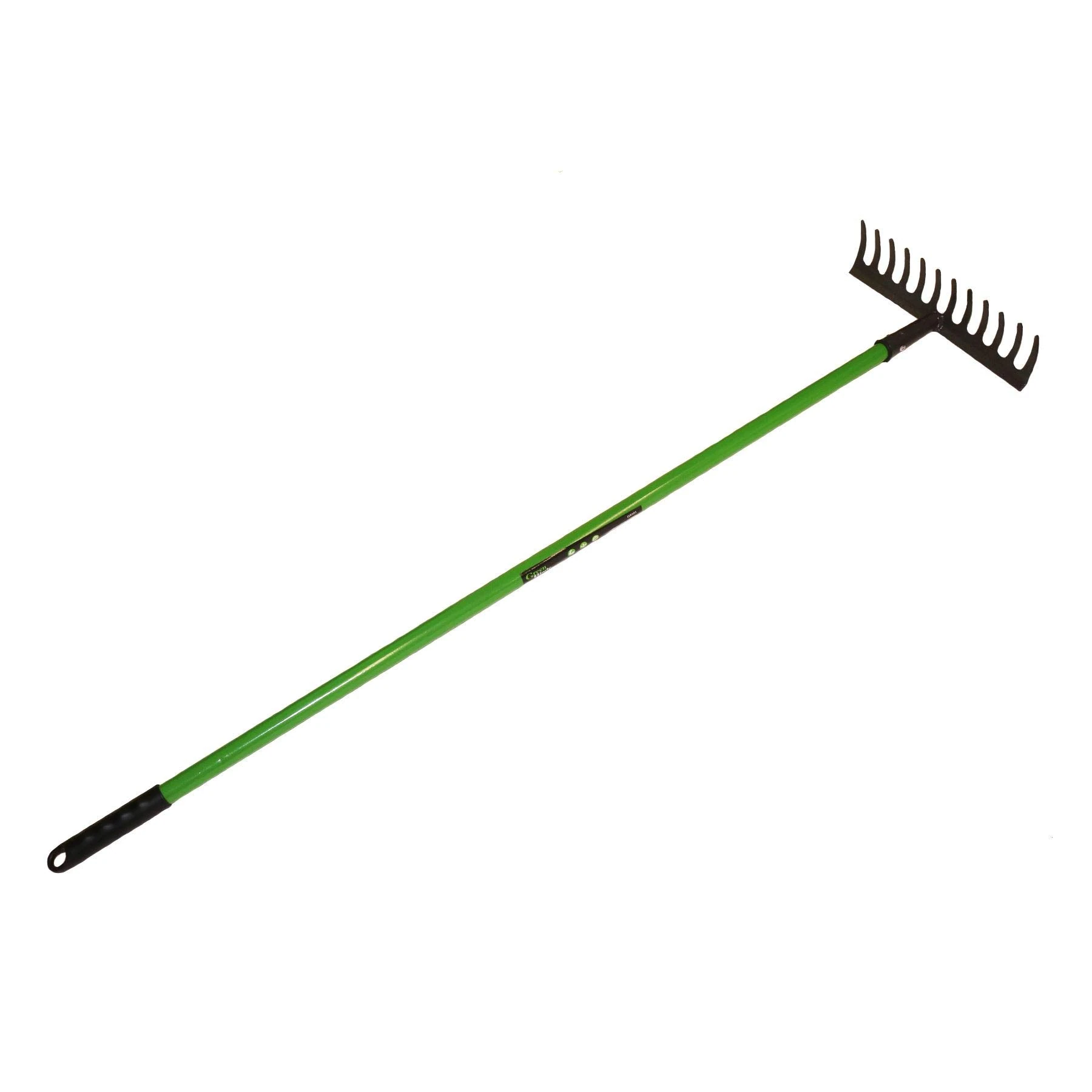 AB Tools Garden Rake Soil Leaves Leaf Raker 12 Teeth Carbon Steel with PVC Grip GAR02