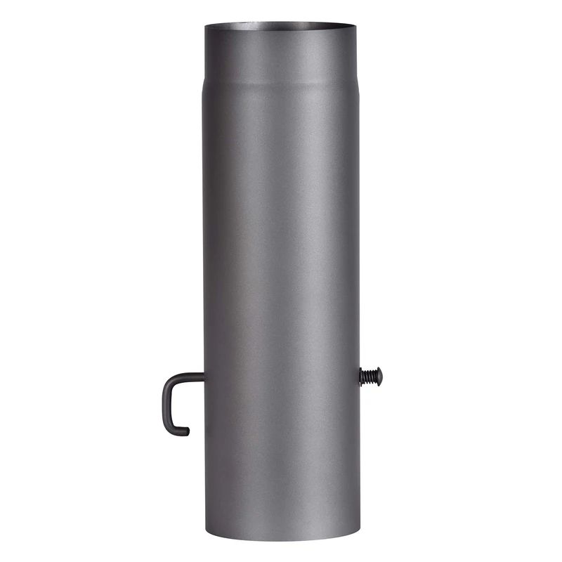 Stove Pipe 2 mm Thick Steel (Smoke Tube) 150 mm Diameter for Stoves and Fis Senotherm Dark Grey 500 mm Long with Adjustable Flap