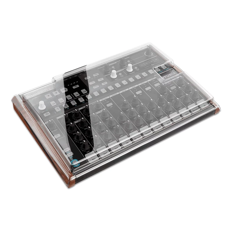 Decksaver Cover for Arturia DrumBrute - Super-Durable Polycarbonate Protective lid in Smoked Clear Colour, Made in The UK - The Producers' Choice for Unbeatable Protection
