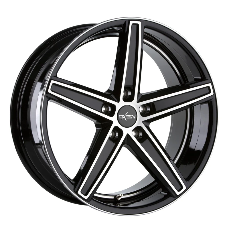 Oxigin 18 Concave 7.50 x 17 Offset 45 Bolt Pattern 5.00 x 112.00 Centre Bore 66.60 OXACHTZEHN7517H345BFPHD, Black Full Polish - Image 1