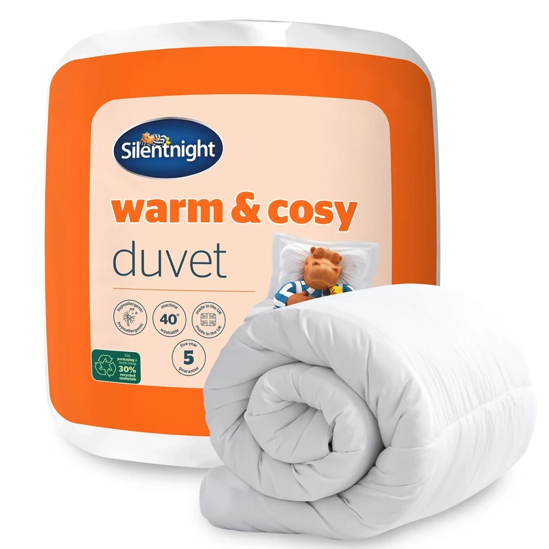 Silentnight Warm & Cosy Double 13.5 Tog Winter Duvet – Extra Warm Thick Heavyweight Cosy Winter Quilt Duvet Ideal for Cold Nights – Hypoallergenic and Machine Washable - Double - 200x200cm