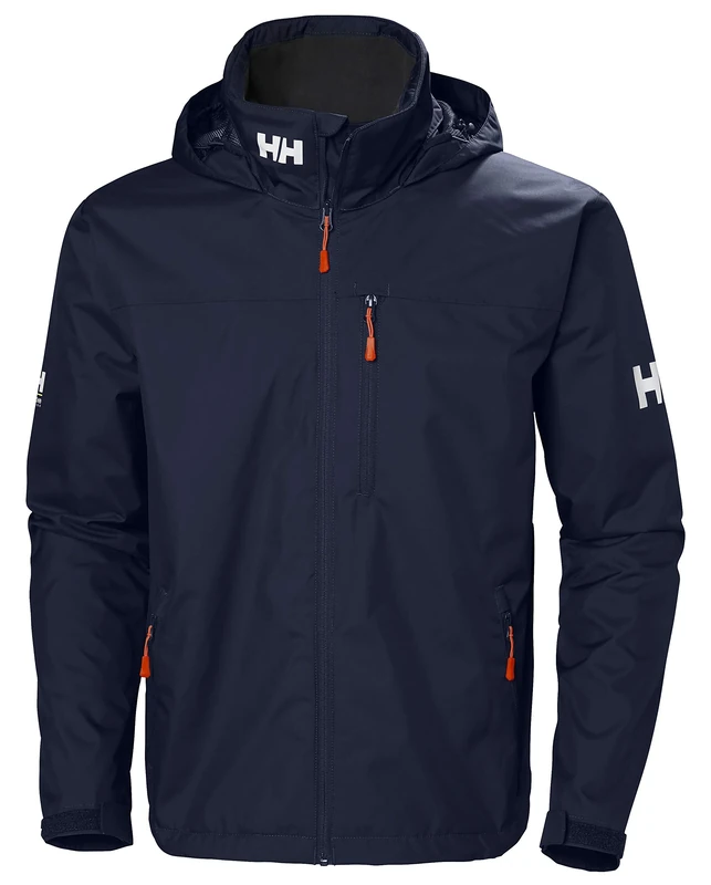 Helly Hansen Men's Crew Hooded Jacket, Navy, M