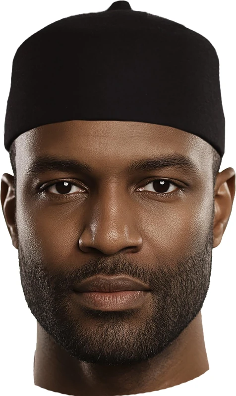 Dupsie's Black African Igbo OZO Hat (23 1/2 inches, Size 7 1/2 (XL)) - Image 1
