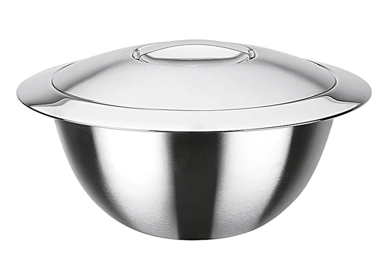 GSW Stahlwaren GmbH Thermo Mixing Bowl with Lid, Silver, 20 x 12.3 cm, 2 Litre