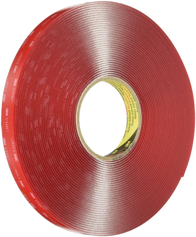 3M 4918 VHB Adhesive Tape, 19 mm x 16.5 m, 2.0 mm, Clear, Film Liner, Pack of 4