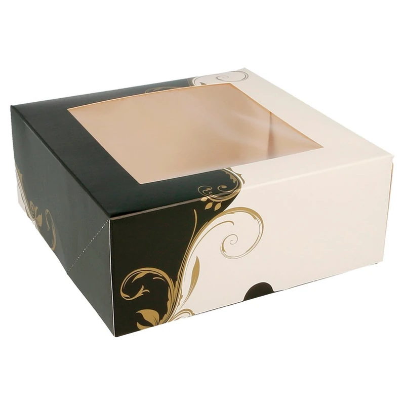 Garcia de Pou Cake Window in Box, Cardboard, White, 18 x 18 x 7.5 cm