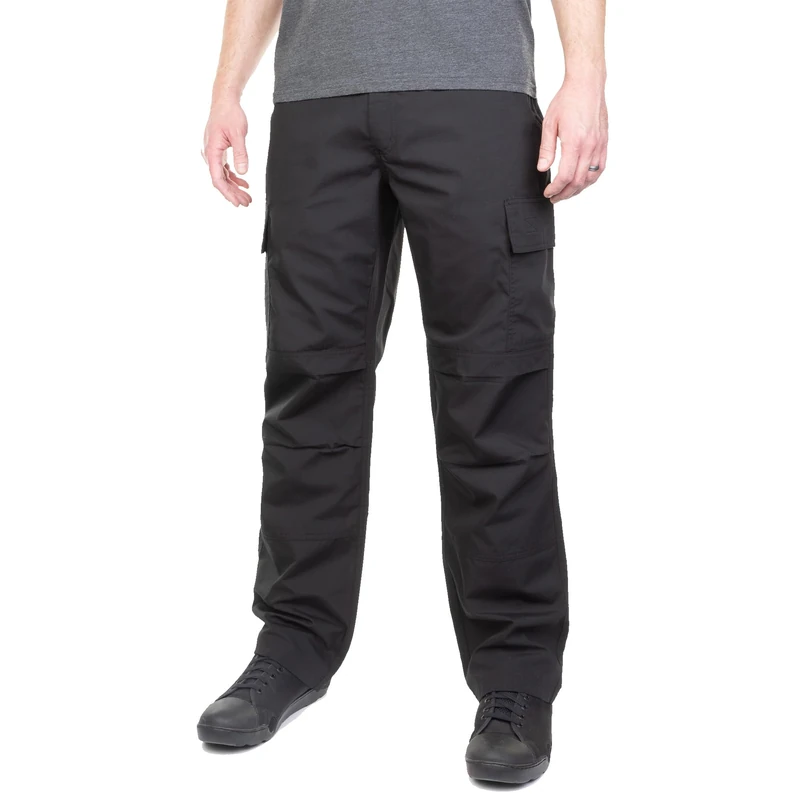 LAPG Men's Core Cargo Tactical Pants, Stretch Waistband, Lightweight & Durable Ripstop CCW Cargo Pants for Men, Black, 36W x 32L