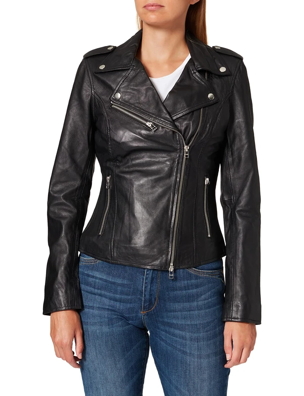 Goosecraft Women's Biker496 Jacket, Black (Black), XS