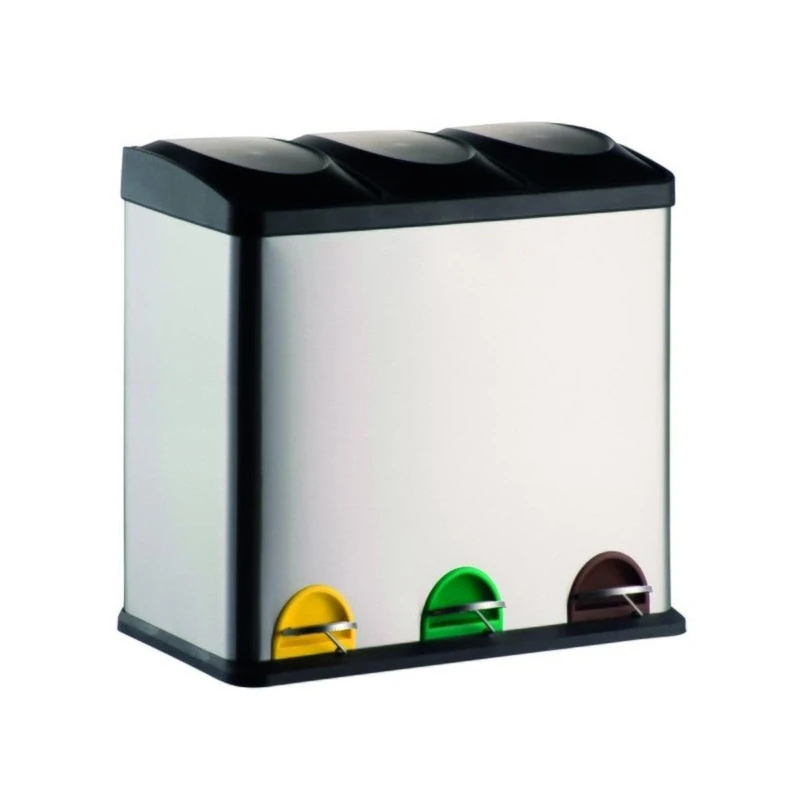 MSV Stainless Steel Trash Can, Silver