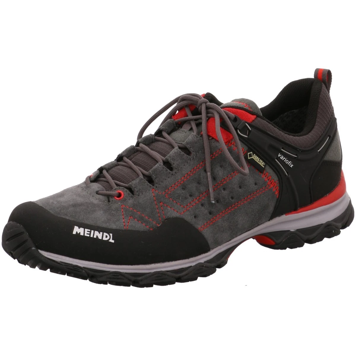 Meindl Leichtwanderschuh Ontario Men GTX Low Rise Hiking Shoes, Red Anthracite, 9.5 UK