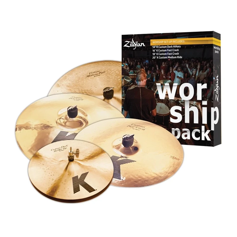 ZILDJIAN KC0801W K Custom Pack Worship 14"- 16"- 18"- 20"