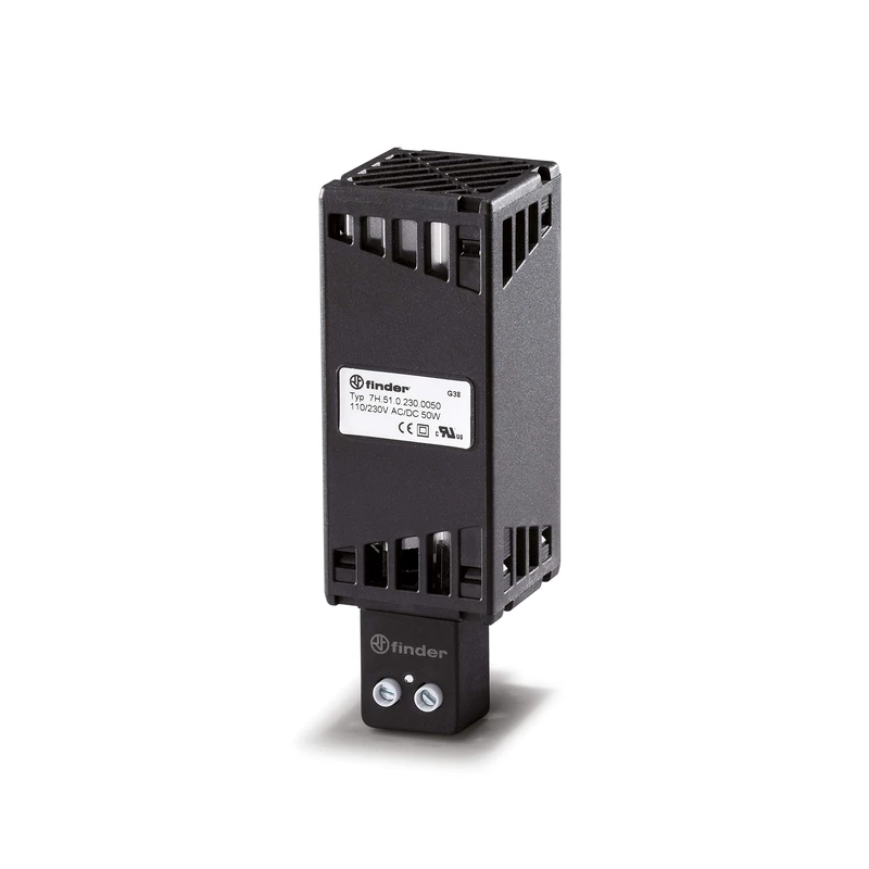Finder 7H.51.0.230.0050 Electrical Enclosure Accessory - Electrical Panel Accessories (Screw, Black, Aluminium, CE, 110-230 V, 50 W) - Image 1