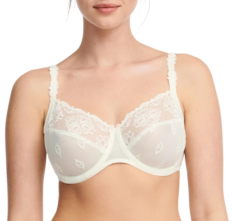Chantelle Women's, CHAMPS ELYSEES, Very Covering Underwired Bra, Women's lingerie, Elfenbein, 34FF