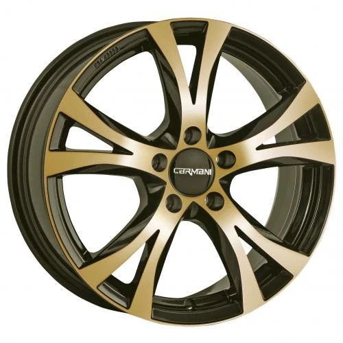 Carmani CA90716J45CGOP Bolt Circle 5.00 x 114.30 Offset 45 Hub Centering 72.60 Design 9 Compete, Gold Polish