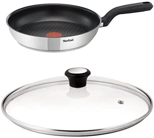 Tefal Comfort Max 30 cm Stainless Steel Frying Pan with Lid - Image 1