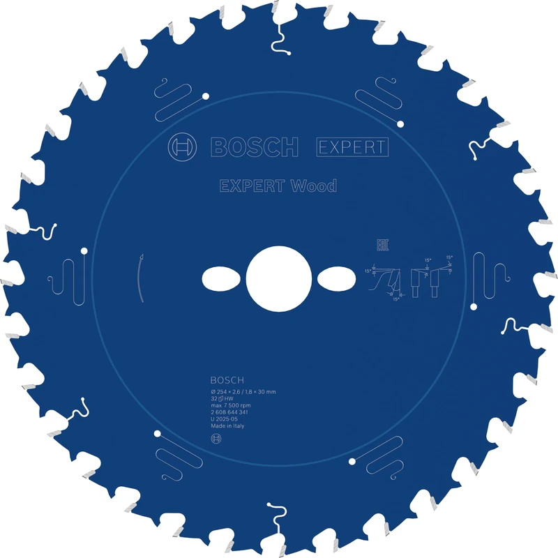 Bosch Professional 1 x Expert for Wood Circular Saw Blade (Wood, Saw Blade Diameter 254 x 30 x 2.6 mm, Teeth 32, Circular Saw Accessories)