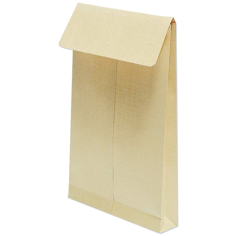 Clairefontaine 13058C - Box of 250 Brown Kraft Paper - Size: E4 - 280x400 mm - Envelopes with 30 mm Gusset - Self-adhesive - 130g/m - Mailing - Correspondence