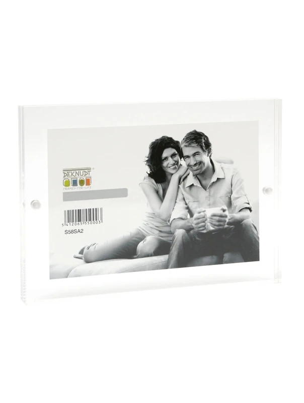 Deknudt Clear Acrylic Knife Block Photo Frame 12 x 20 cm